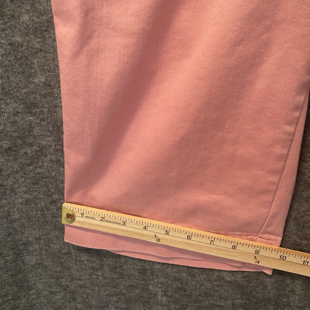 Talbots Jeans‎ Womens 16P Pink Flawless High Waist Wide Crop Pants Pockets 21" - Picture 9 of 10